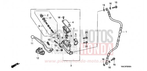 FR. BRAKE MASTER CYLINDER CR500RW de 1998